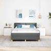Boxspring Bed with Headboard Dark Gray 160 x 200 cm Fabric