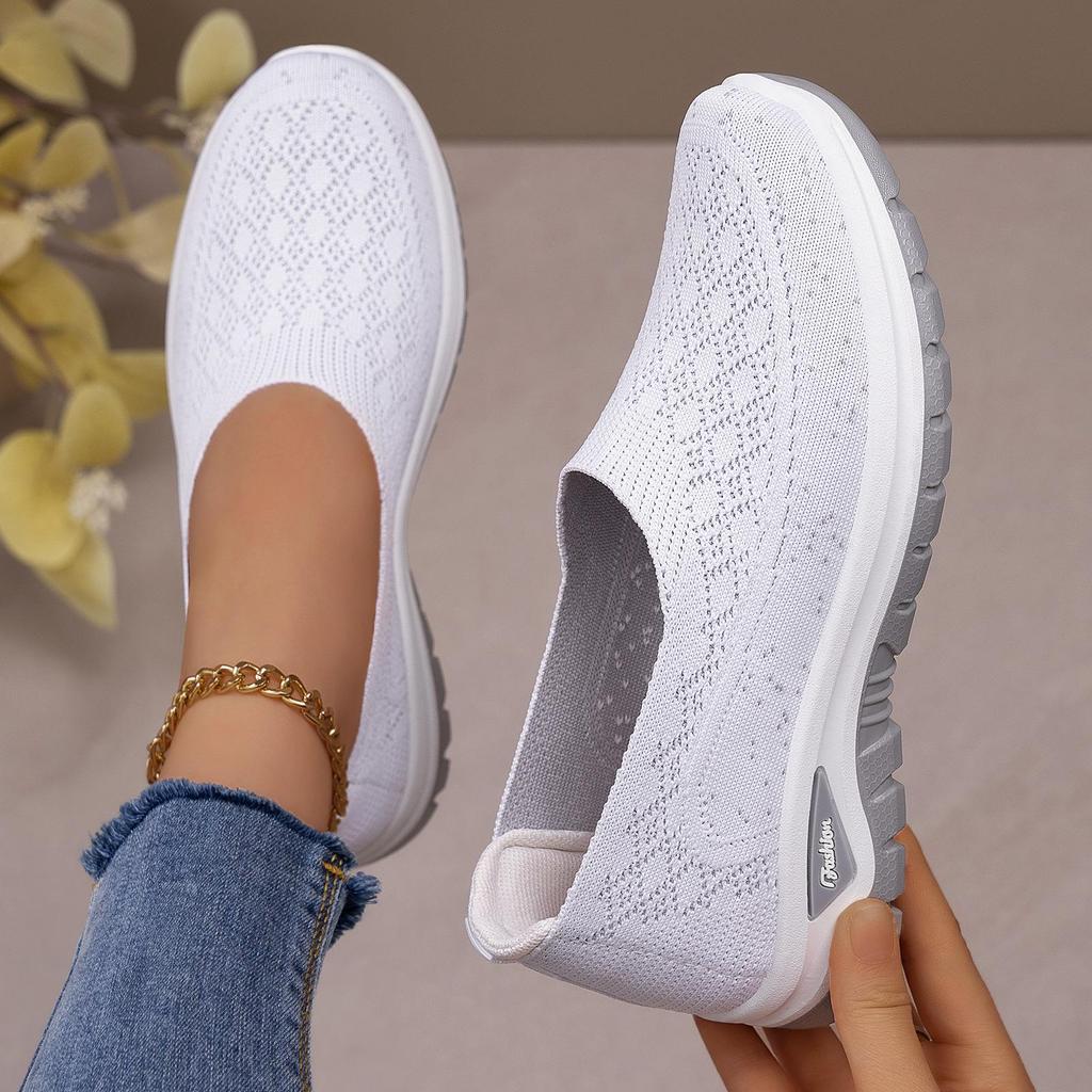 Damenschuhe, Große Größen Freizeitschuhe, Atmungsaktive Sportschuhe aus Mesh, Einschalige Leichte Babyschuhe, Weichsohlige Einzelschuhe zum Gehen