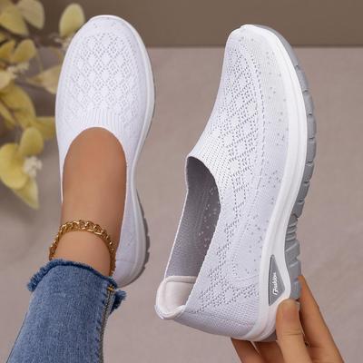 Damenschuhe, Große Größen Freizeitschuhe, Atmungsaktive Sportschuhe aus Mesh, Einschalige Leichte Babyschuhe, Weichsohlige Einzelschuhe zum Gehen