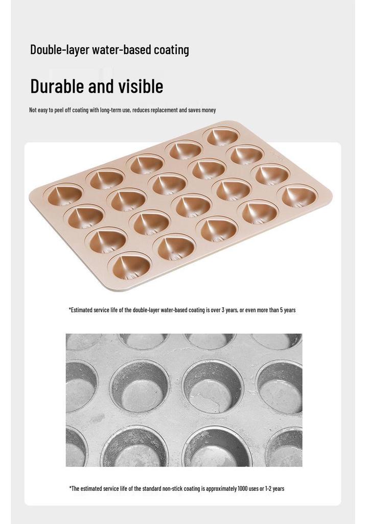 Xuechu 20-Cavity Non-Stick Madeleine & Chestnut Cake Baking Pan