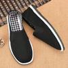 Black Cloth Shoes Cloth Shoes Lasagna Canvas Single Shoes Flat Bottom Wear-resistant Imitation Tire Sole Driver Shoes