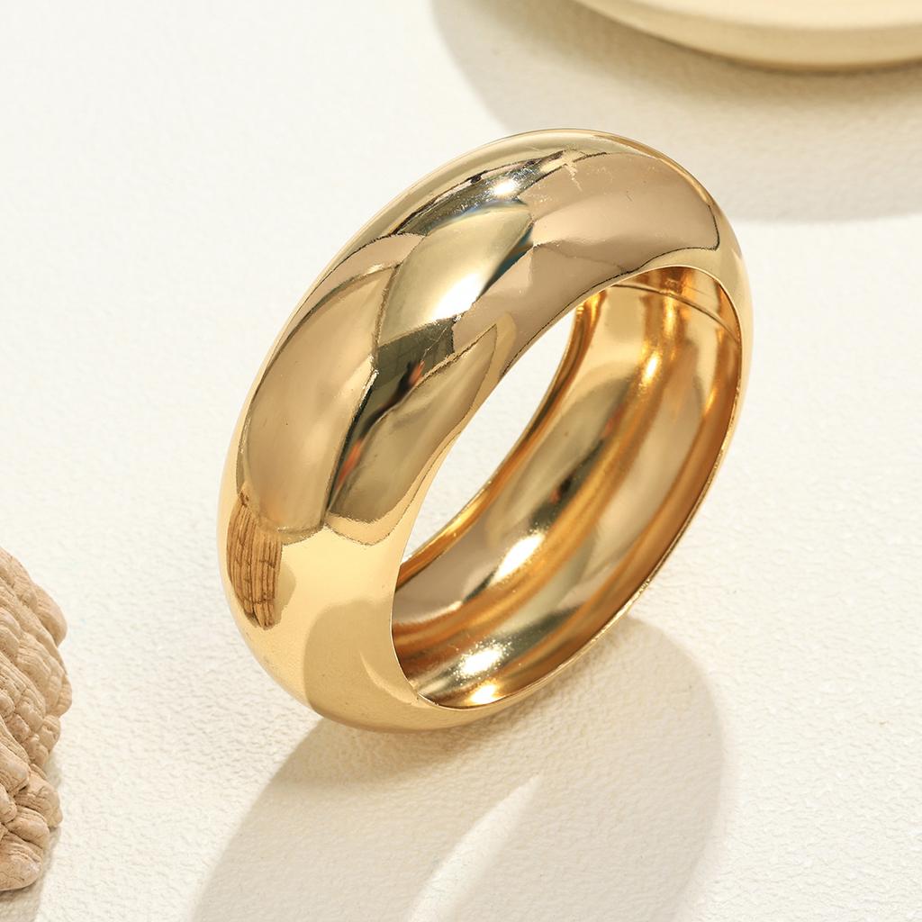 European and American cold wind plain ring open bracelet women exaggerated retro elegant fashion personality wide face bracelet