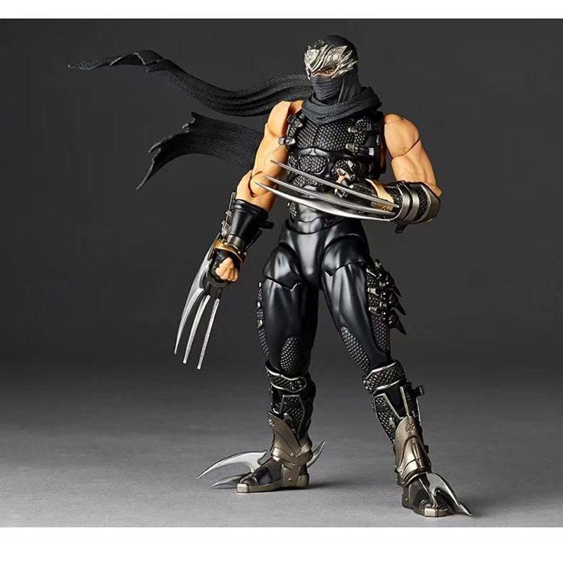 Revoltech Yamaguchi Ninja Gaiden Ryu Hayabusa 1/12 Scale Articulated Action Figure With Bonus Collectible Model For Game Fans
