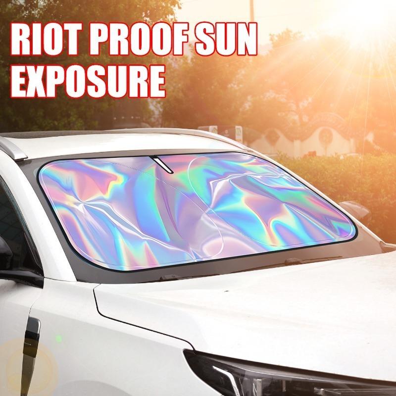 UV Protection Curtain Car Front Window Sun Shade Laser Layer Heat Shield Cooling Folding Windscreen Visor Styling Accessories