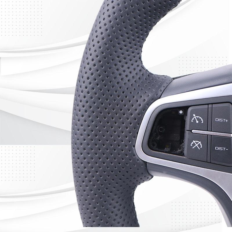 Nappa leather Custom Car Steering Wheel Cover For Isuzu D-Max MU-X 2013-2020 Holden Colorado AU 2012-2019 Car Accessories Black