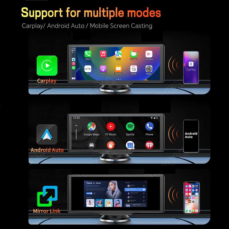 EKLEVA 10.26 Inch Car DVR 4K Dash Cam Rearview Mirror WIFI Dashboard Dual Lens Camera Driving Recorder Support Carplay Android Auto