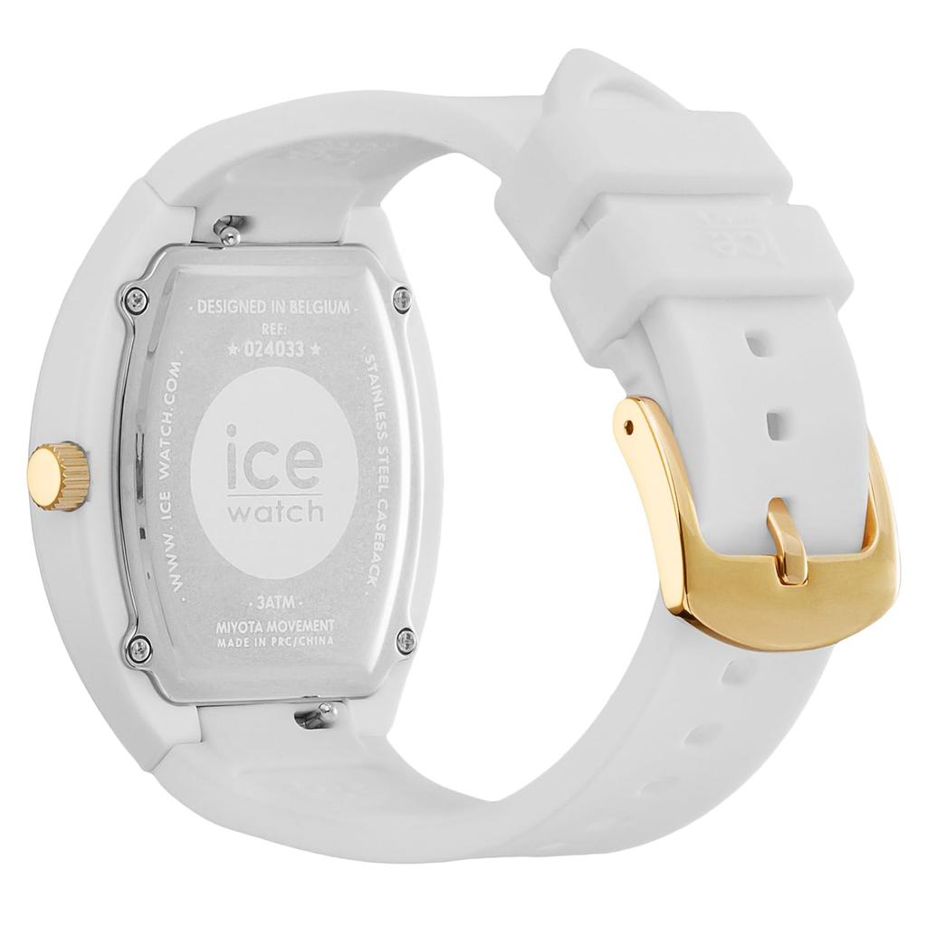 Authorized Dealer [Ice-watch] Ice-watch Watch Women's Watch 024033 [ICE Boliday] Dome White Glitter Gold Small Second Hand Date