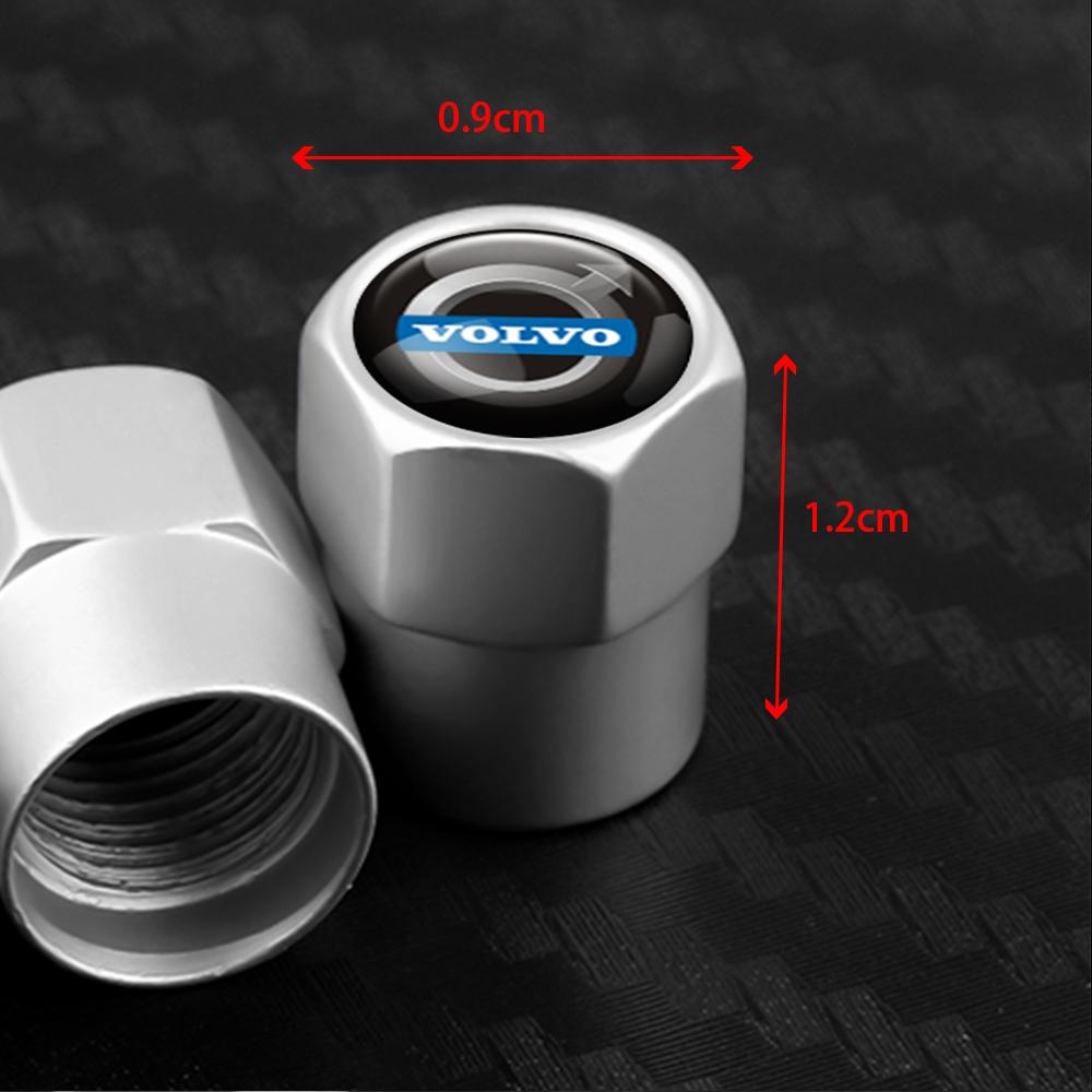 4 pièces Badges de Voiture Bouchons de Valve de Pneu de Roue Couvercles Accessoires Auto Pour Volvo XC90 XC60 C30 S60 C70 XC40 V40 XC70 V70 V60 S80 S90