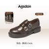 Brown new spring retro platform small leather shoes commuting not tired feet single shoes