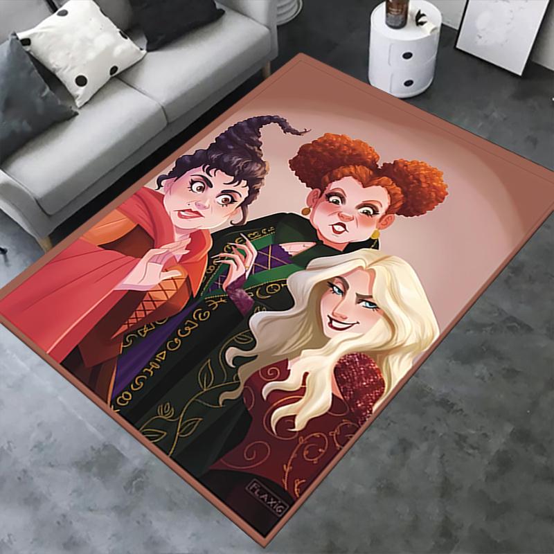 Office Rug Hocus Pocus, Sanderson Sisters theme 3D Printed Anti-Slip Rug-Machine Washable for Living Room