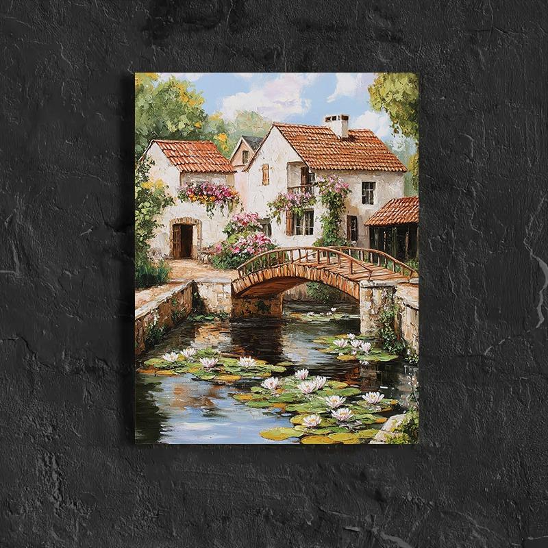 

1pc Colorful Coastal Cityscape Wall Art, Seaside Town Canvas Print, Wall Decor Art, Home Decor,Holiday Deco, Perfect Gift 21cm×30cm NoFrame