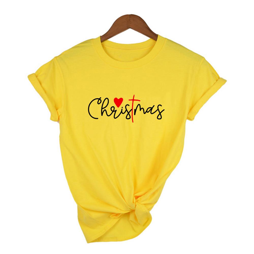 Weihnachts Christliche Frauen Grafik T-Shirts Jesus Glaube Ästhetisch Harajuku T-Shirt Xmas Geschenk T-Shirts