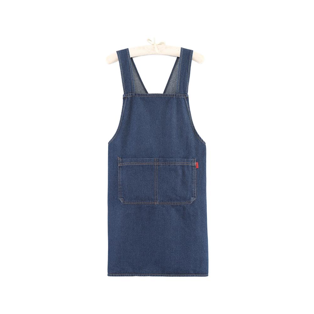 1 PIÈCE Tablier de Cuisine en Jean Lavé Épais pour la Maison Serveur de Restaurant Coiffeur Vêtement de Travail Accessoire Confortable Décontracté Durable