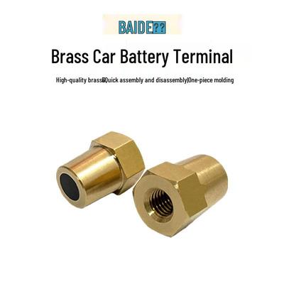 Brass Battery Connector Reducer: Internal Thread M6/M8/M10, Standard Stud Head for Car Battery Modification.