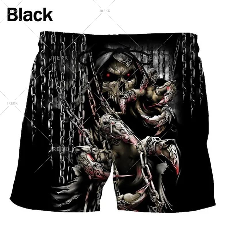 Men's 3D Printed Casual Shorts Summer  Gothic Sports Shorts Skateboarding Short