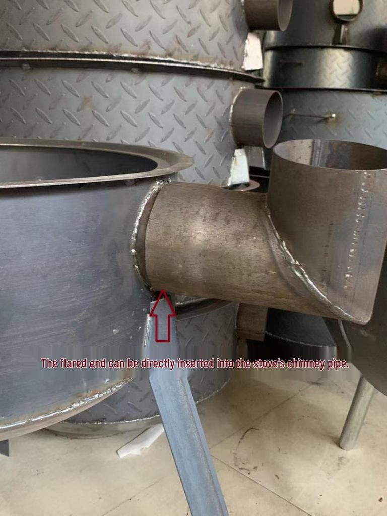 Thickened Steel Elbow for Wood Stove Smoke Outlet Bend Pipe Conversion