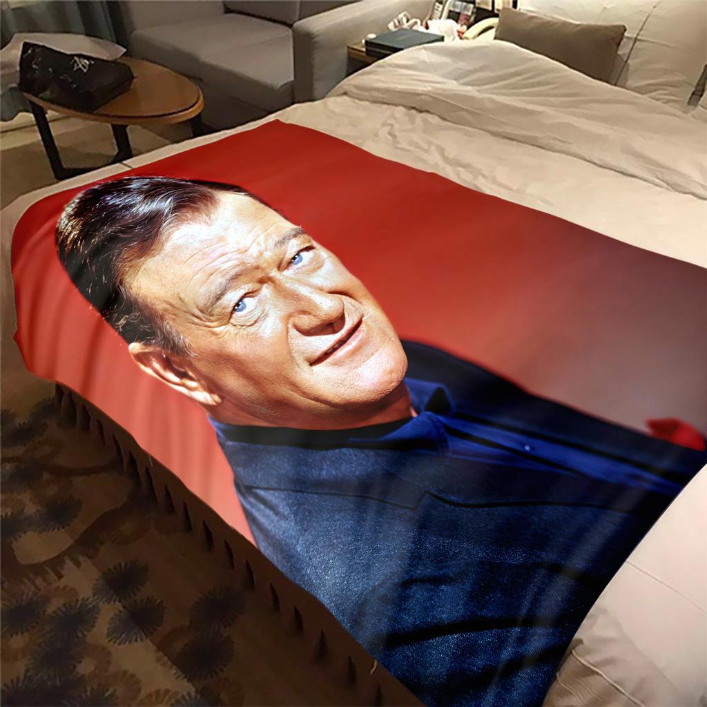 1pc John Wayne's Golden Age Blanket, Al Season Lightweigh Poster Blanket Home Office Outdoor Nap Multifunc Poster Blanketional Blanket