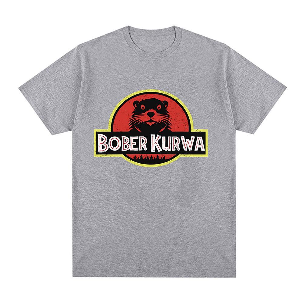 Bober Kurwa Bobr Funny Meme Graphic T-shirt Men's Women Fashion Hip Hop Short Sleeve Loose T-shirts 100% Cotton Cozy T Shirts