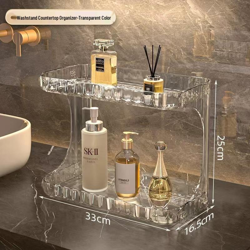 Luxury Bathroom Double-Layer Vanity & Countertop Organizer
