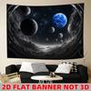 Space Wall Tapestry Galaxy Universe Art Cosmic Planets Black Background Living Room Decor Modern Home Interior Design