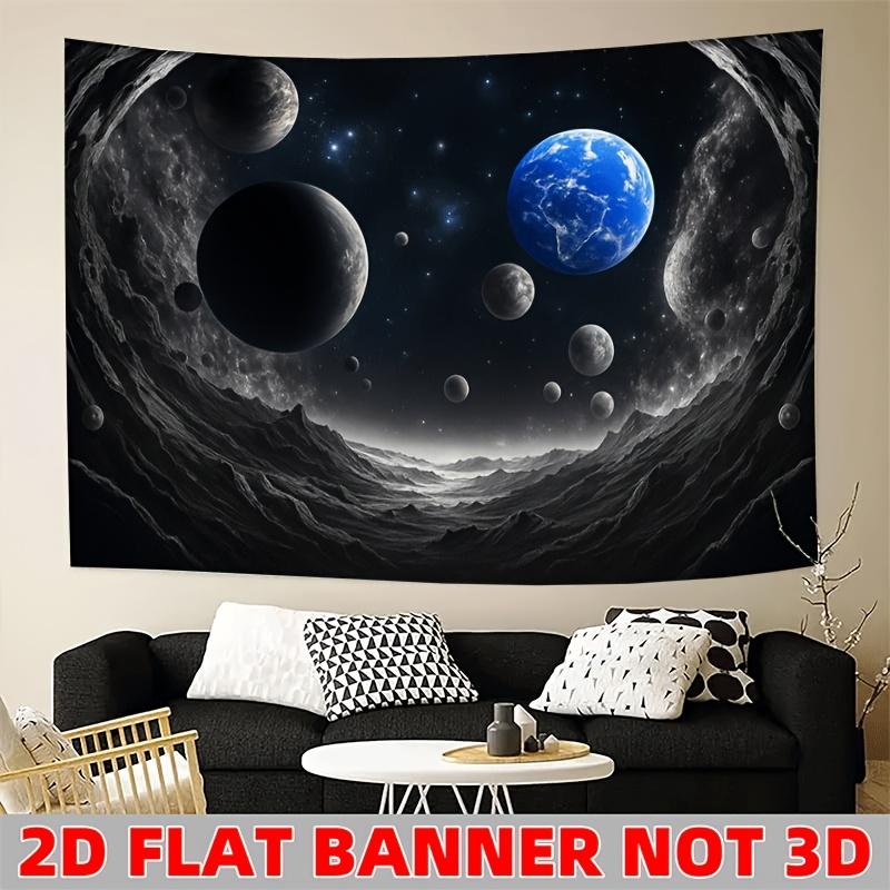 

Space Wall Tapestry Galaxy Universe Art Cosmic Planets Black Background Living Room Decor Modern Home Interior Design 74x94cm(29x37in)