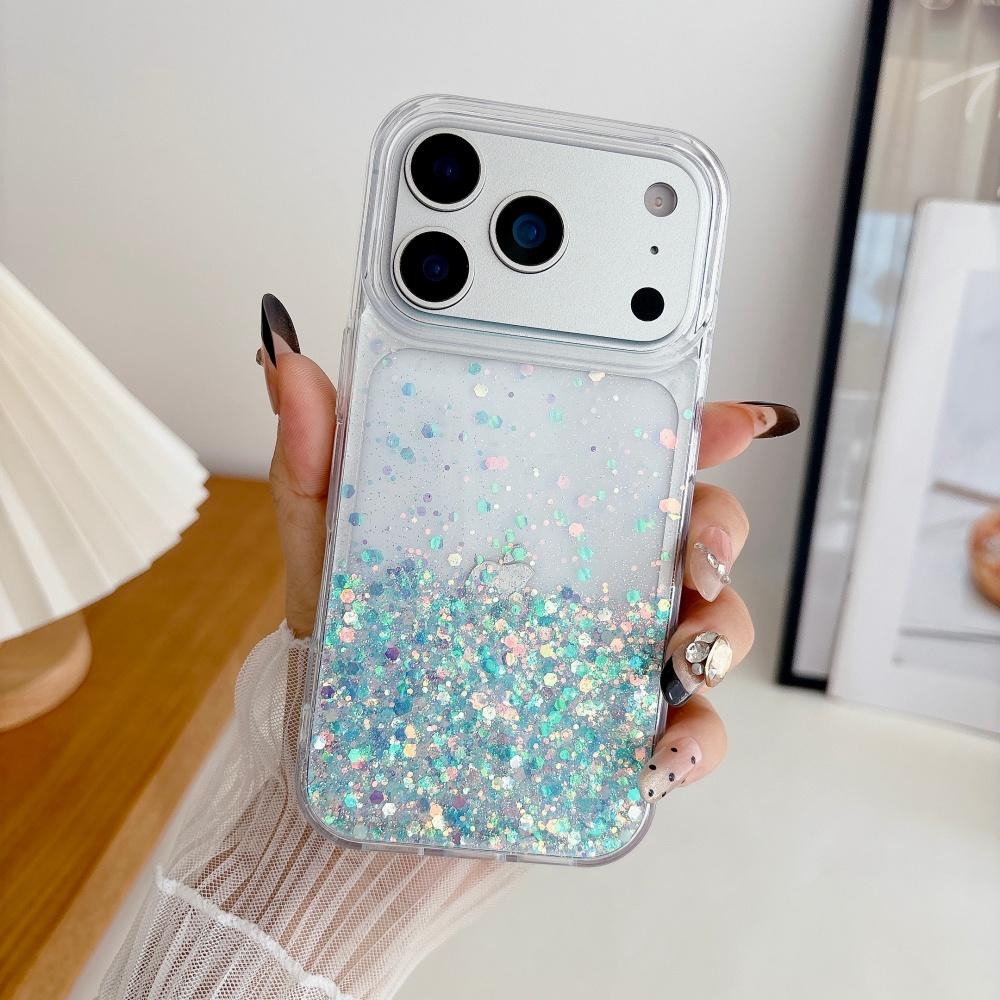 

Clear Sequins Quicksand Glitter Bling Phone Case For iPhone 17 Air 16 15 14 13 12 11 Plus Pro Max Fashion Girl Wind Cover iPhone17