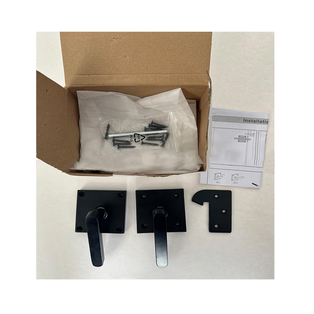 Easy Access Latch Black Aluminum Barn Door Latch Quick Installation Process Robust Aluminum Construction For Barn Doors