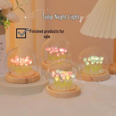 Handgefertigtes Tulpen-Nachtlicht: DIY Leuchtendes Blumenschmuckstück für Festliche Atmosphäre und Tischdekoration