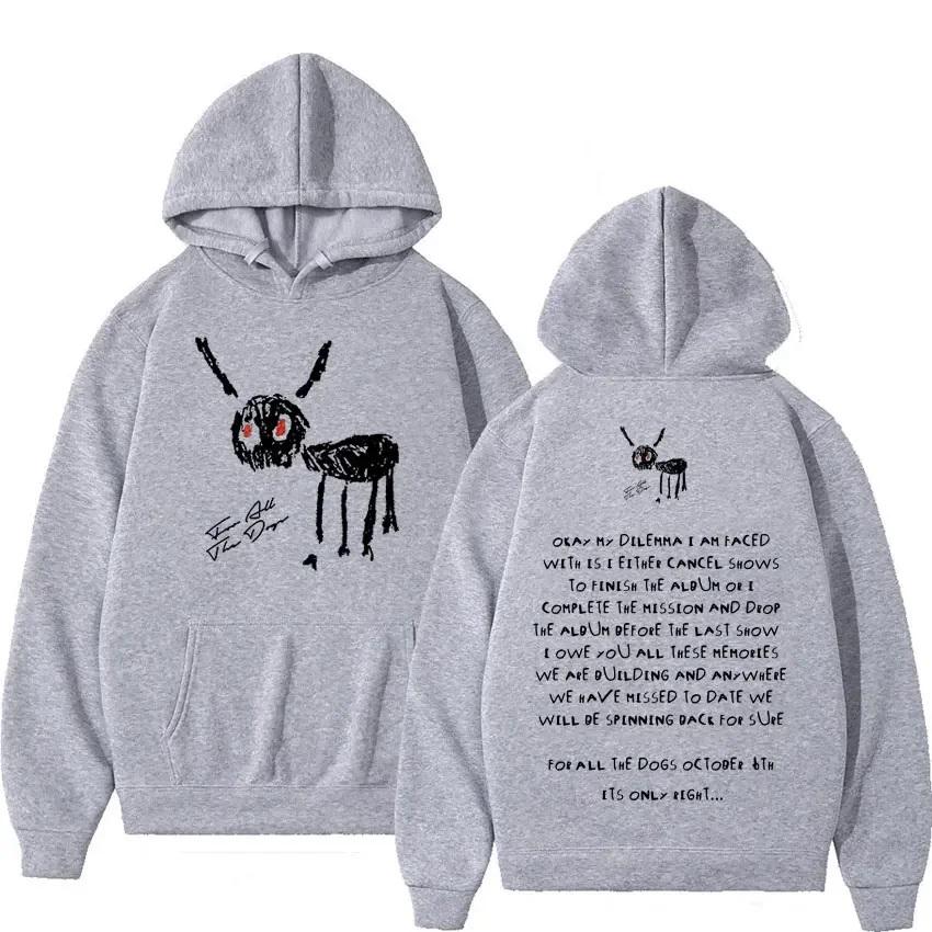 New Rapper Drake for All TheM Dogs Letter Printed Women's Unisex Street Fashion Hip Hop Y2K Hooded Sweatshirt