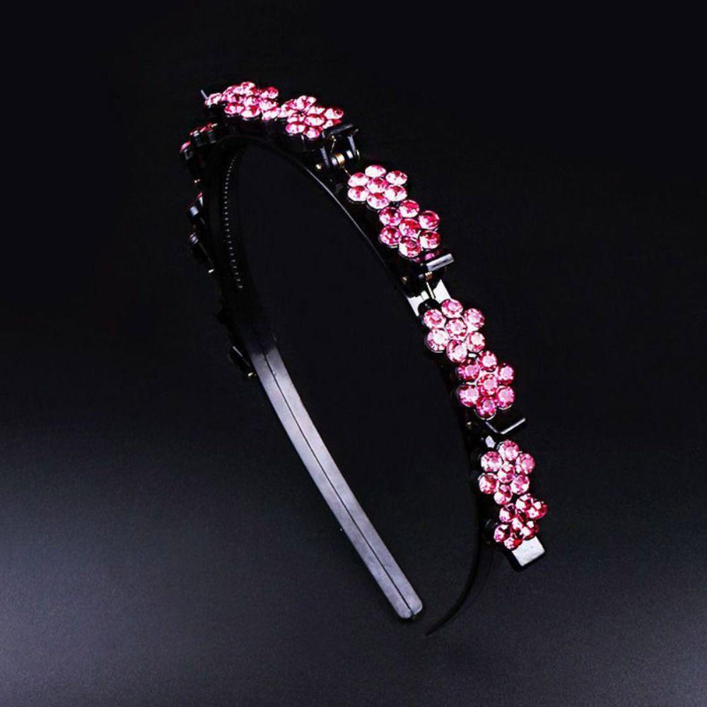 Plum Blossom Hair Bands with Clips Elegant Toothed Clip Braided Hairband  Gifts