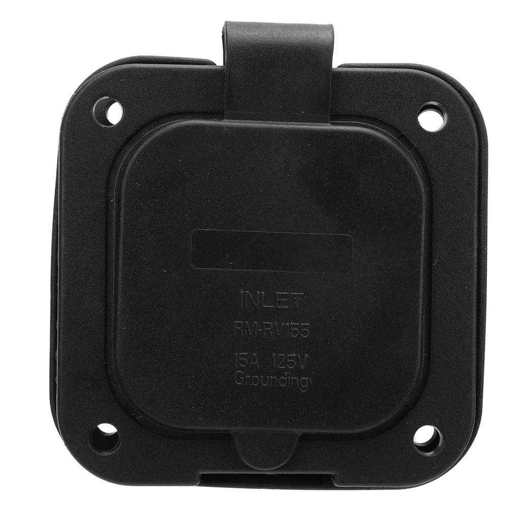 15 Amp Flanged Inlet Recessed 125V Shore Power Inlet Receptacle Plug with Water Resistant Covers Ext