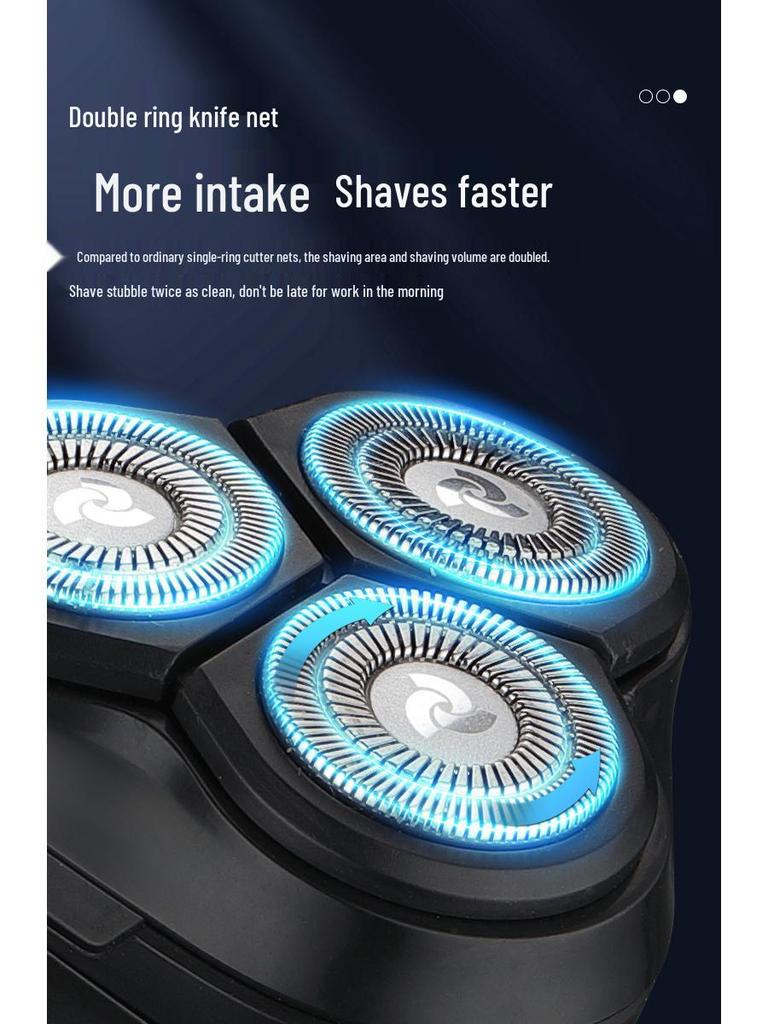 Chigo Men's Rechargeable Electric Shaver: Silent, Long-Lasting, Three-Head Design