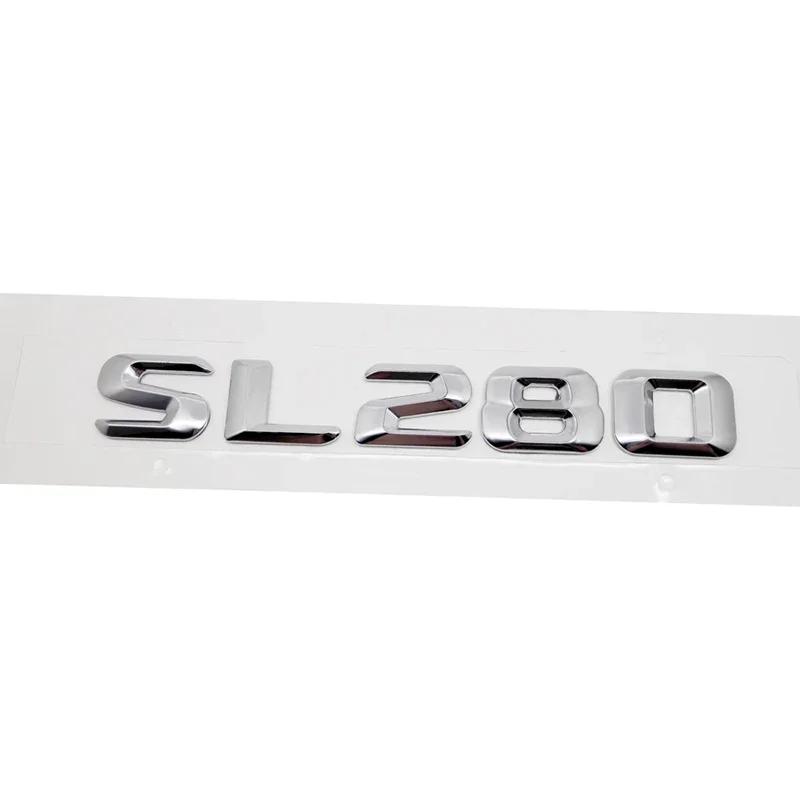 3D ABS Car Rear Trunk Badge Emblem Decals Sticker Decoration accessories for Mercedes Benz SL63 SL65 SL280 SL300 SL320 HG9
