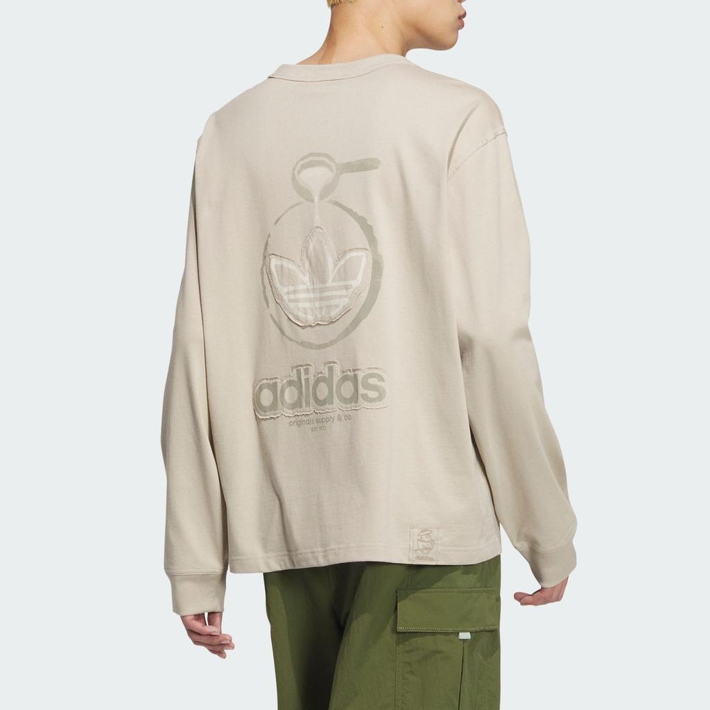 Adidas Originals Toc Long Sleeve Tee Unisex Tops Beige JG1522