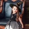 Halloween Prinsessklänning Kostym med Häxhatt för Barn