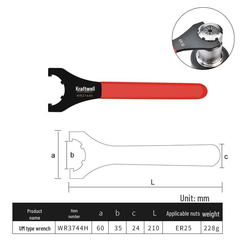 Kraftool CNC Tool Holder Hook Wrench 35mm Opening