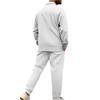 Men's Slim Fit Cardigan Jacket Single-breasted Pocket Long Sleeved Sportswear Elegant Two-Piece Set with Long Pants