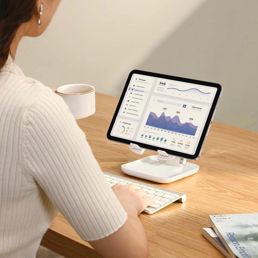 Baseus Bs-Hp009 Seashell Series Foldable Tablet Stand - White