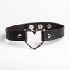 Harajuku Soft Girl Punk Style PU Leather Heart Choker Necklace