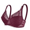 Plus Size Fashion Women's Floral Lace Bra Sexy Ultrathin Deep V Bra Unlined Push Up Brassiere for Women Intimates