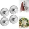 Suction Cup Hooks for Wreaths on Glass, Upgrade No-Drill Shower Hooks for Shower, Removable Reusable Stainless Steel Waterproof Suction Cup Hook
