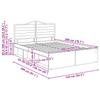 Bed Frame with Headboard  Concrete  140 X 200 Cm Solid Pine Wood