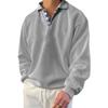 Popular Autumn Long-sleeved V-neck Men's Lapel Loose Sweater Men's Clothing