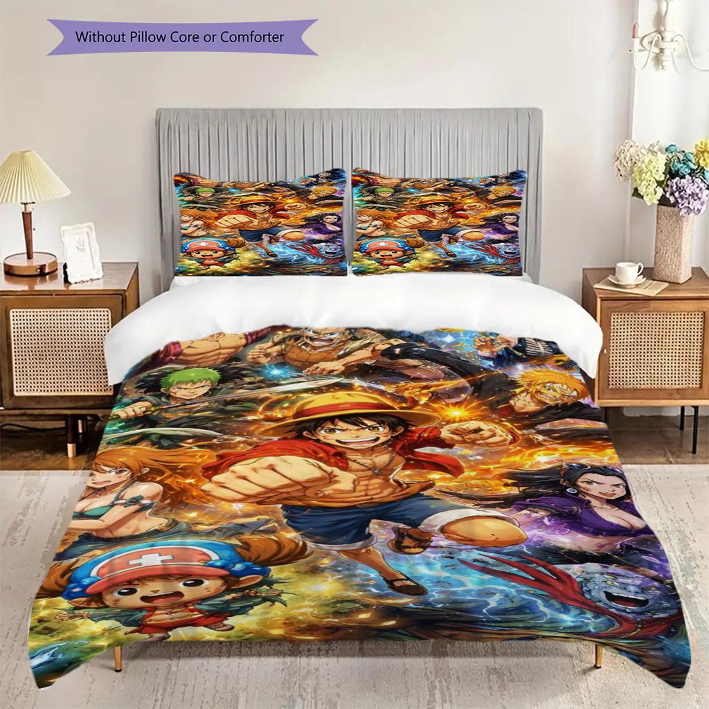 Adventure Awaits One Piece Threepiece Set 1 Duvet Cover 2 Pillowcase Without Core Christmas Birthday Gift Bedding Set Soft And Comfortable