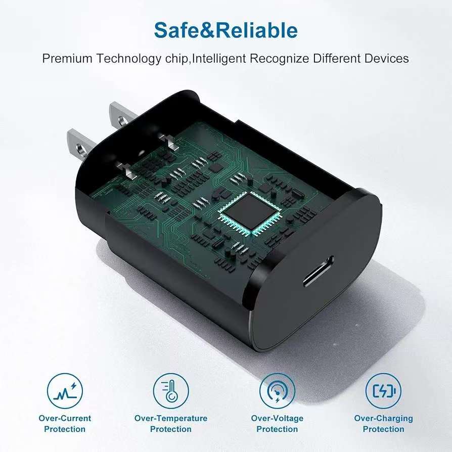 Carregador Tipo C 2 Pacotes 25W PD Carregador de Parede USB Bloco de Carregamento Super Rápido e Cabo de 1,8m para Celular Android para Samsung Galaxy S24
