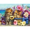 Flower DIY 5D Diamond Painting Full Round Drill Cat Diamond Embroidery Animal Cross Stitch Mosaic Rhinestones Art Handwork Gift