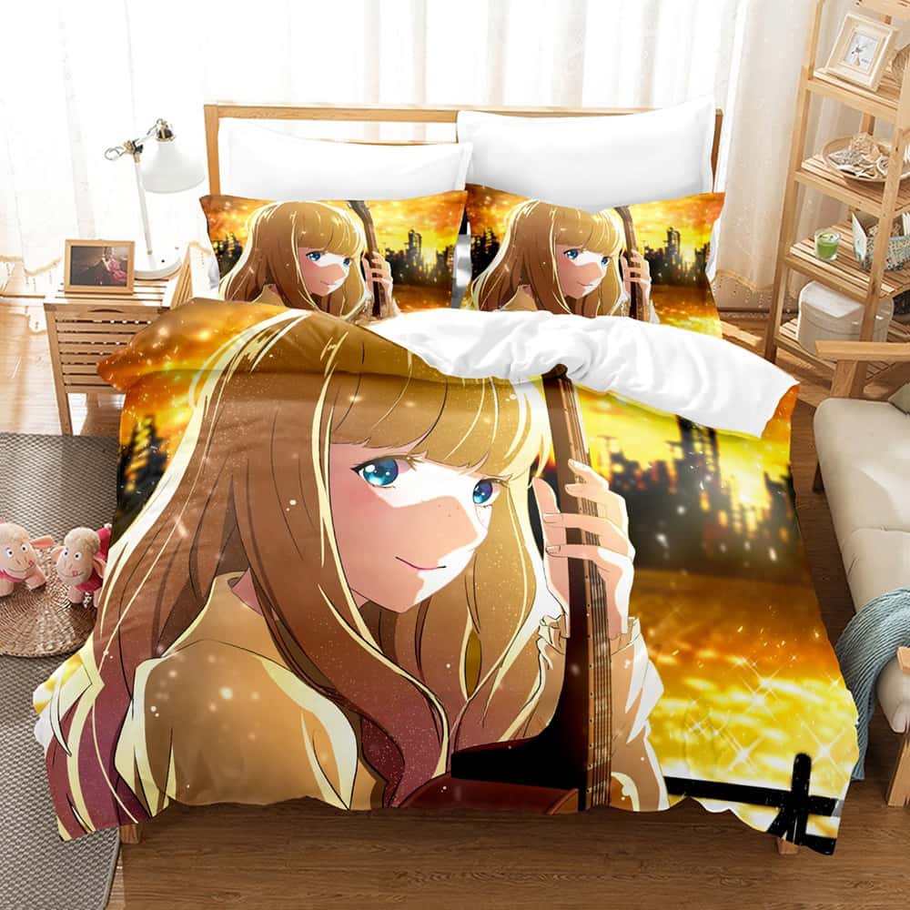 Fashion 3D Print Anime Carole & Tuesday Bedding Set Single Twin Full Queen King Size Bed Set Adult Kid Bedroom Duvet Cover Sets