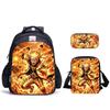 Playful Blink Naruto Three-Piece Set Spine Care Schoolbag Pencil Bag Satchel Bag Student School Full Set