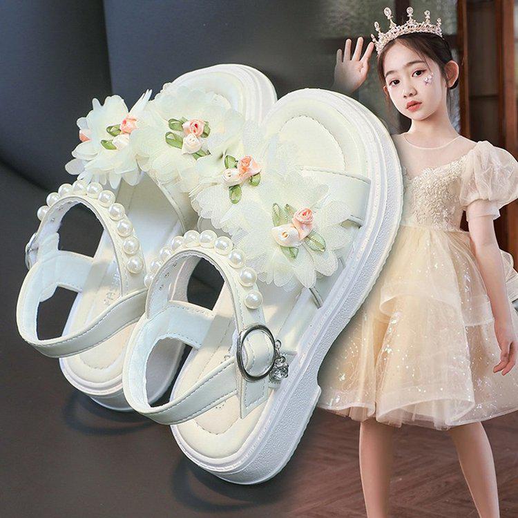 2023 Summer Soft Sole Girls' Fashion Sandals - Princess Style for Middle and Big Kids