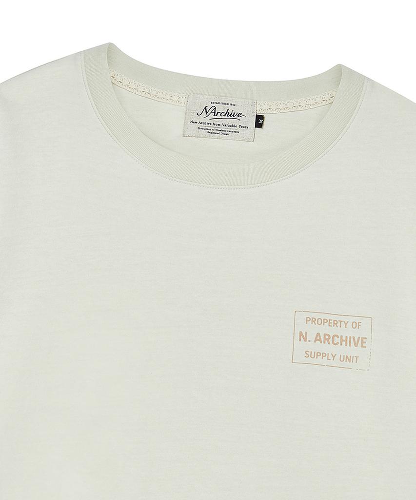 BEYOND CLOSET [Collection Line] Vintage Explorer Washed Short Sleeve T-Shirt Ivory